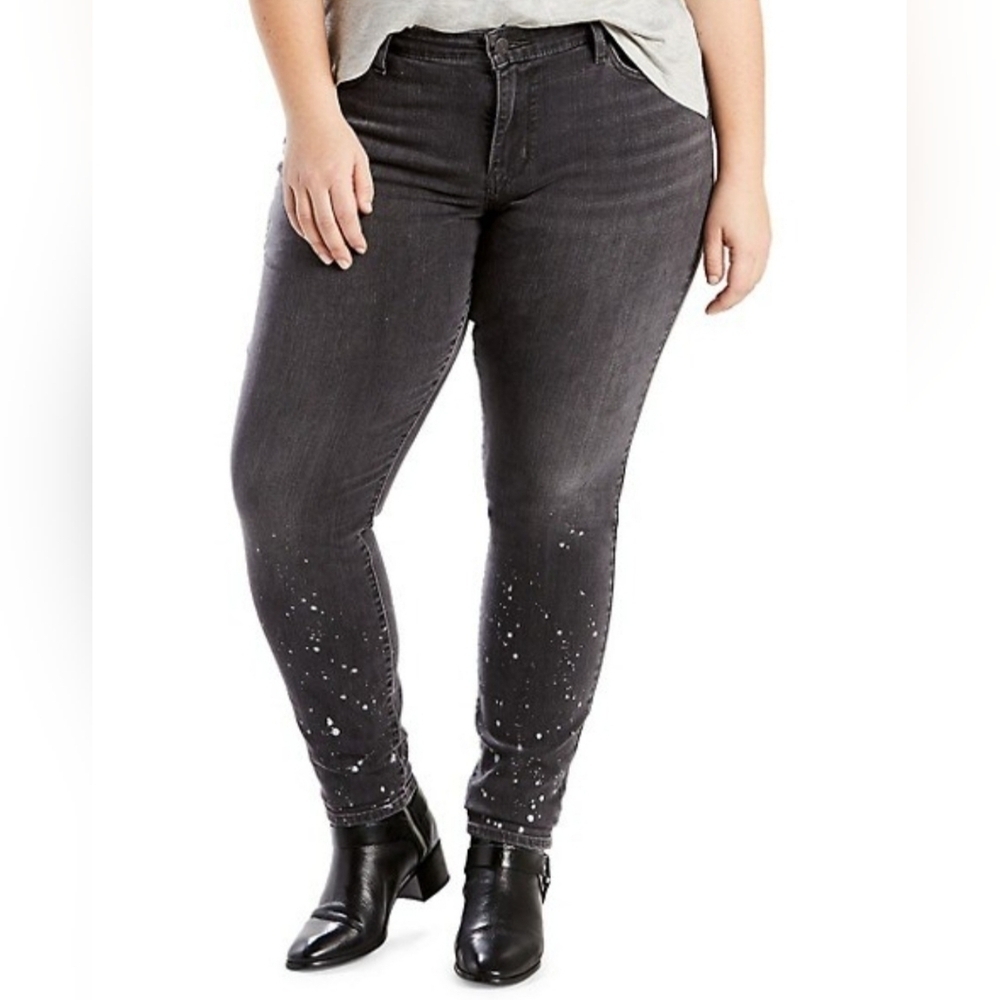Levi's 711 Skinny Filiforme Faded Black Jeans